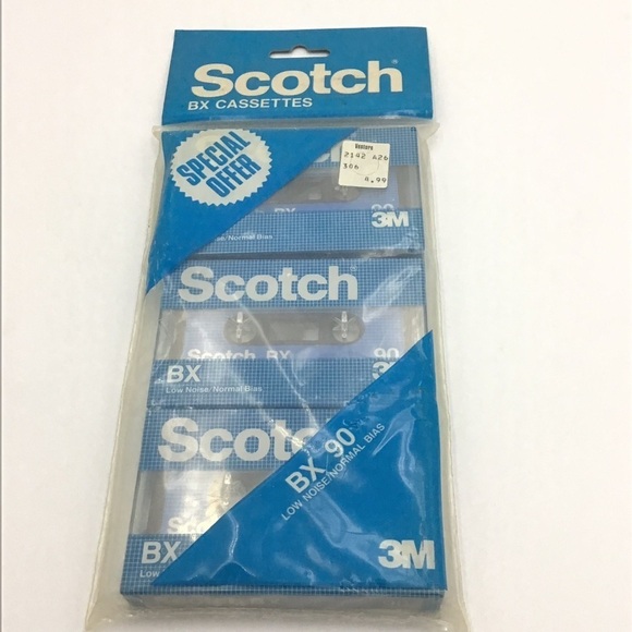 New Old Stock Scotch BX 90 Blank Cassette Tapes 3 Pack - Picture 1 of 4